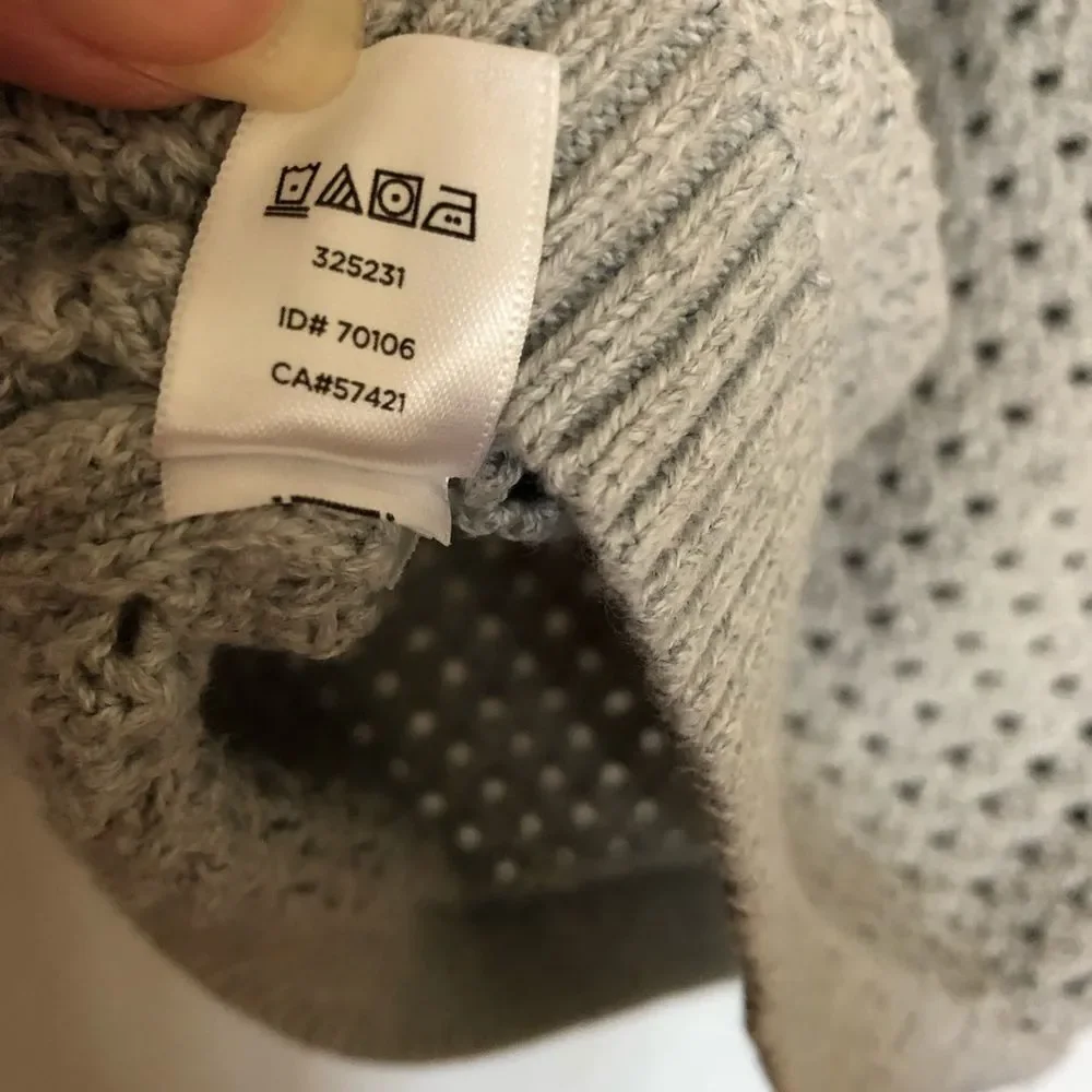 Loft Open Knit Gray Sweater - Picture 5 of 7